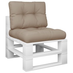 Coussins de palette lot de 2 taupe tissu 