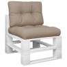 Coussins de palette lot de 2 taupe tissu 