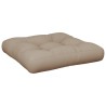 Coussins de palette lot de 2 taupe tissu 