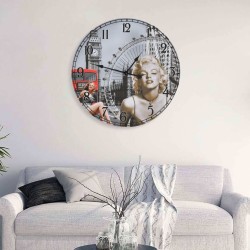 Horloge murale vintage 60 cm 