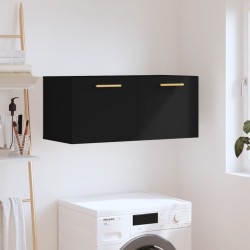 Armoire murale noir 80x36,5x35 cm bois d'ingénierie 