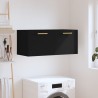 Armoire murale noir 80x36,5x35 cm bois d'ingénierie 