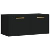 Armoire murale noir 80x36,5x35 cm bois d'ingénierie 