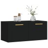 Armoire murale noir 80x36,5x35 cm bois d'ingénierie 