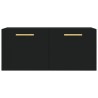 Armoire murale noir 80x36,5x35 cm bois d'ingénierie 