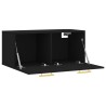 Armoire murale noir 80x36,5x35 cm bois d'ingénierie 
