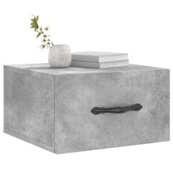 Tables de chevet murales 2 pcs gris béton 35x35x20 cm 