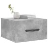 Tables de chevet murales 2 pcs gris béton 35x35x20 cm 