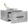 Tables de chevet murales 2 pcs gris béton 35x35x20 cm 