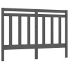 Tête de lit Gris 141x4x100 cm Bois massif de pin 
