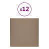 Panneaux muraux 12 pcs Cappuccino 30x30 cm Similicuir 1,08 m² 