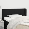 Tête de lit avec oreilles Noir 93x16x78/88 cm Tissu 