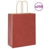 Sacs en papier Bags pcs avec poignées rouge 18x8x22 cm 