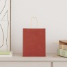 Sacs en papier Bags pcs avec poignées rouge 18x8x22 cm 