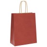 Sacs en papier Bags pcs avec poignées rouge 18x8x22 cm 