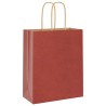 Sacs en papier Bags pcs avec poignées rouge 18x8x22 cm 