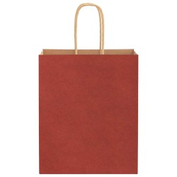 Sacs en papier Bags pcs avec poignées rouge 18x8x22 cm 