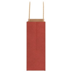Sacs en papier Bags pcs avec poignées rouge 18x8x22 cm 
