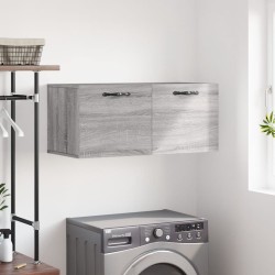 Armoire murale sonoma gris 80x36,5x35 cm bois d'ingénierie 