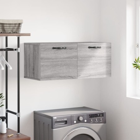 Armoire murale sonoma gris 80x36,5x35 cm bois d'ingénierie 