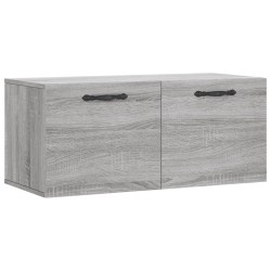 Armoire murale sonoma gris 80x36,5x35 cm bois d'ingénierie 
