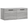 Armoire murale sonoma gris 80x36,5x35 cm bois d'ingénierie 
