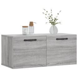 Armoire murale sonoma gris 80x36,5x35 cm bois d'ingénierie 