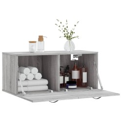 Armoire murale sonoma gris 80x36,5x35 cm bois d'ingénierie 