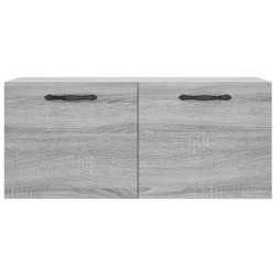 Armoire murale sonoma gris 80x36,5x35 cm bois d'ingénierie 