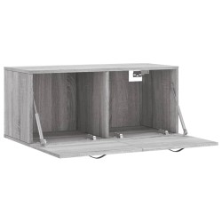 Armoire murale sonoma gris 80x36,5x35 cm bois d'ingénierie 