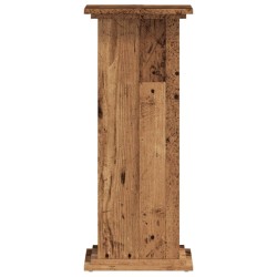Support pour plantes vieux bois 33x33x80 cm bois d'ingénierie 