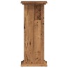 Support pour plantes vieux bois 33x33x80 cm bois d'ingénierie 