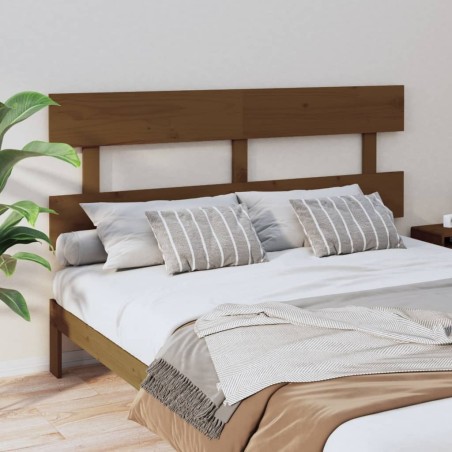 Tête de lit Marron miel 154x3x81 cm Bois massif de pin 