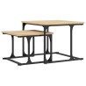 Table basse gigogne 2 pcs chêne sonoma bois d'ingénierie 
