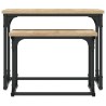 Table basse gigogne 2 pcs chêne sonoma bois d'ingénierie 