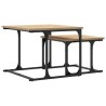 Table basse gigogne 2 pcs chêne sonoma bois d'ingénierie 