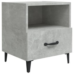 Table de chevet Gris béton Bois d'ingénierie 