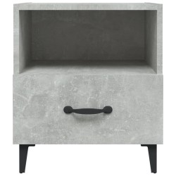Table de chevet Gris béton Bois d'ingénierie 