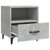 Table de chevet Gris béton Bois d'ingénierie 