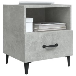 Table de chevet Gris béton Bois d'ingénierie 
