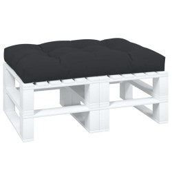 Coussin de palette noir 120x80x12 cm tissu 