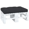 Coussin de palette noir 120x80x12 cm tissu 
