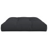 Coussin de palette noir 120x80x12 cm tissu 