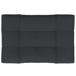 Coussin de palette noir 120x80x12 cm tissu 
