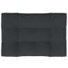 Coussin de palette noir 120x80x12 cm tissu 