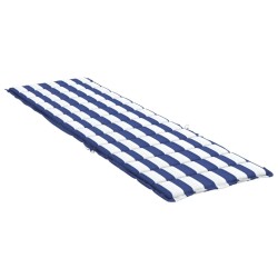 Coussin de chaise longue rayures bleues/blanches tissu oxford 