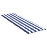 Coussin de chaise longue rayures bleues/blanches tissu oxford 
