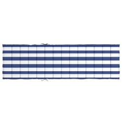 Coussin de chaise longue rayures bleues/blanches tissu oxford 
