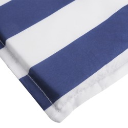 Coussin de chaise longue rayures bleues/blanches tissu oxford 
