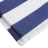 Coussin de chaise longue rayures bleues/blanches tissu oxford 